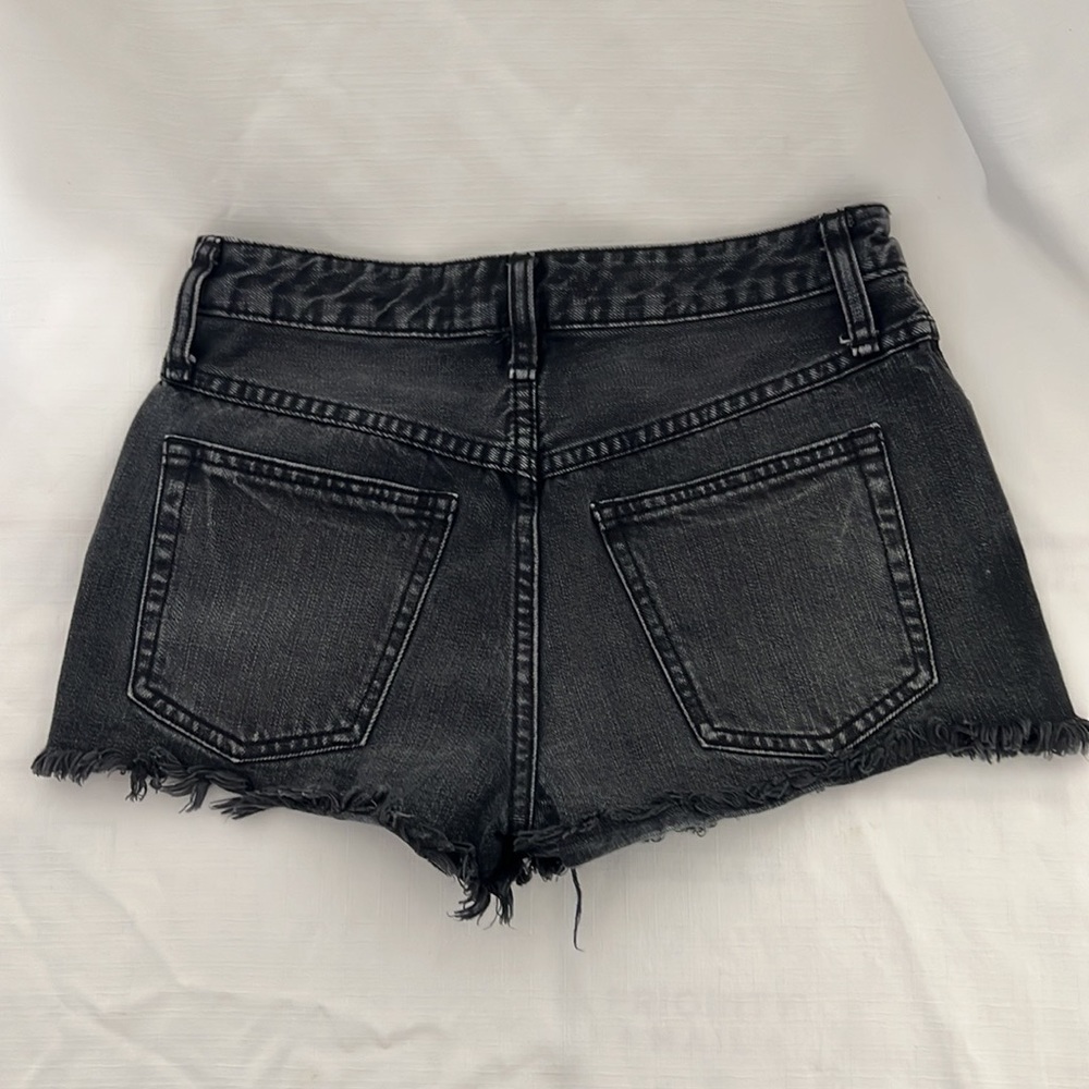Free People~Frayed Denim Short Shorts / Black / Host Pick - Picture 5 of 7